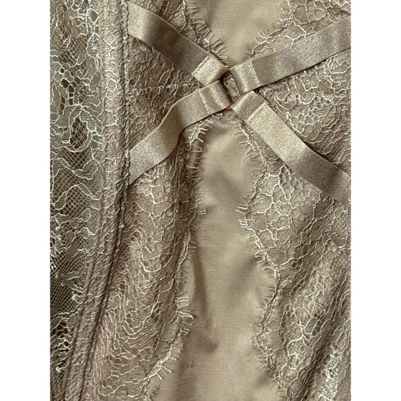 Victoria's Secret Strappy Eyelash Corset Boning W/Garters Nude 36B RARE Sexy - Picture 7 of 9